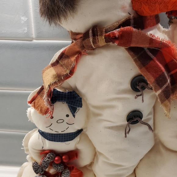 Snowman Christmas Decoration, handmade, signed on back, 1999 - Picture 4 of 9